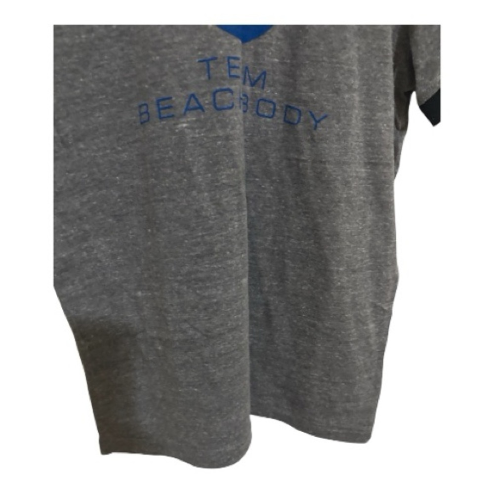 Alternative Earth Men's Size M Gray and Black Ringer Tee with Beachbody Logo - Picture 11 of 15